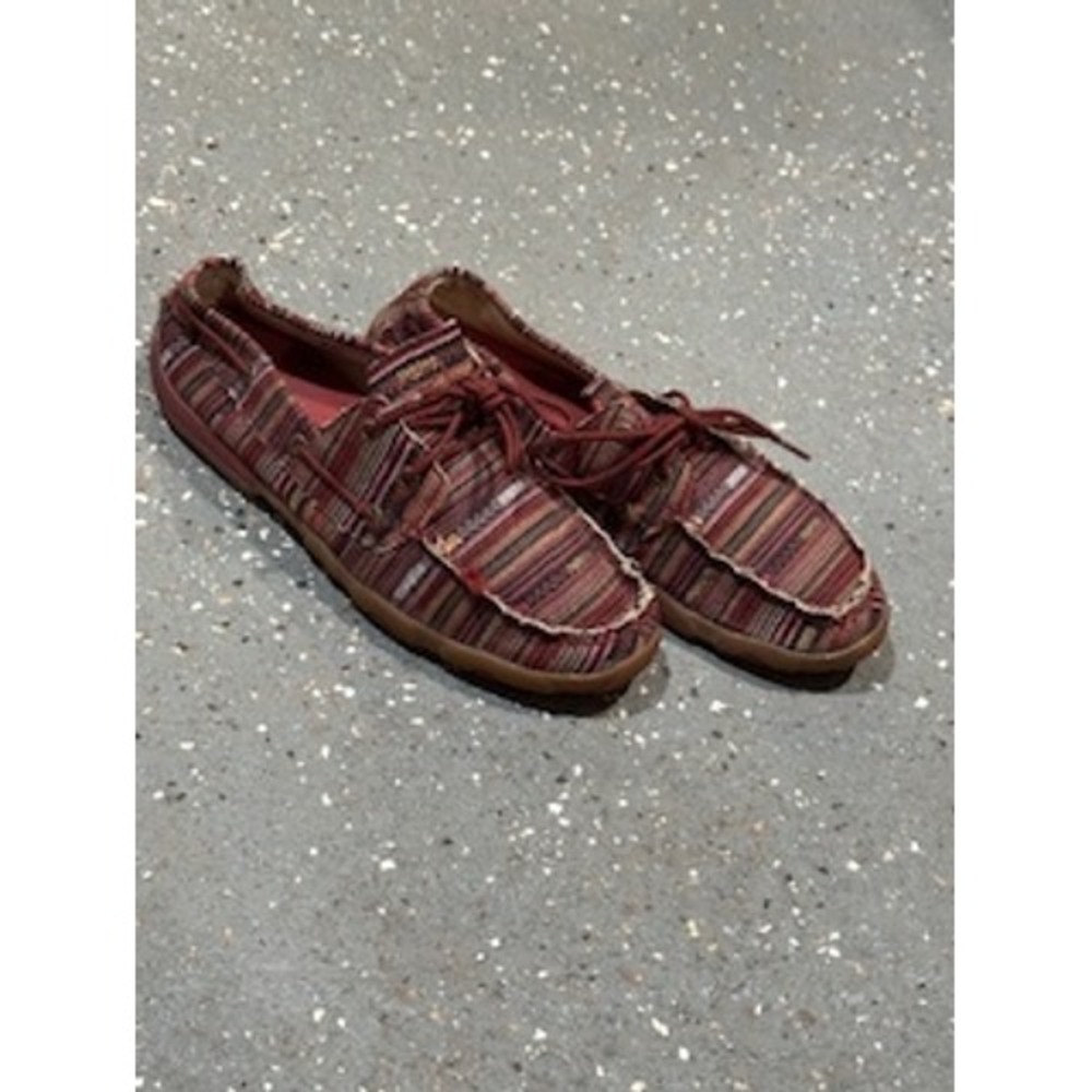 Twisted X Women's Multi-Color Striped Casual Loafer Comfort Driving Shoes Size 9